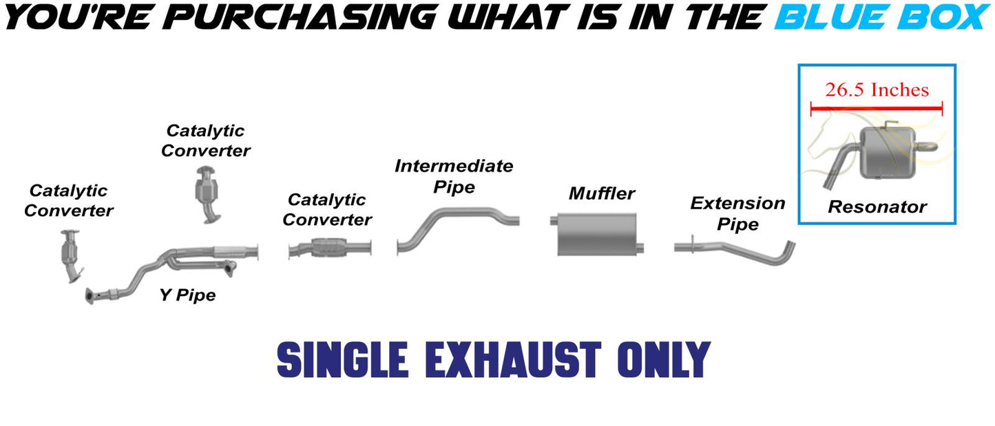 Exhaust Resonator Pipe for 2007-2017 Traverse, Acadia and Outlook 3.6L