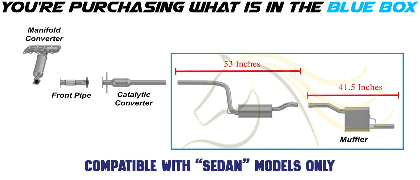 2003-2007 Ford Focus 2.0L 2.3L Exhaust Mufflers
