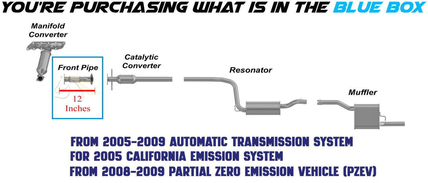 2005-2009 Ford Focus 2.0L | 2003-2004 Focus 2.3L Exhaust Front Pipe