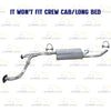 2005-2019 Nissan Frontier 4.0L Exhaust Pipes and Muffler | Extended Cab and Crew Cab short bed only (59.5in bed) (125.9in WB)