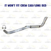 2005-2019 Nissan Frontier 4.0L Exhaust Pipes and Muffler | Extended Cab and Crew Cab short bed only (59.5in bed) (125.9in WB)