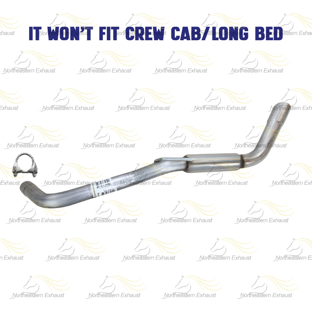 2005-2019 Nissan Frontier 4.0L Exhaust Pipes and Muffler | Extended Cab and Crew Cab short bed only (59.5in bed) (125.9in WB)