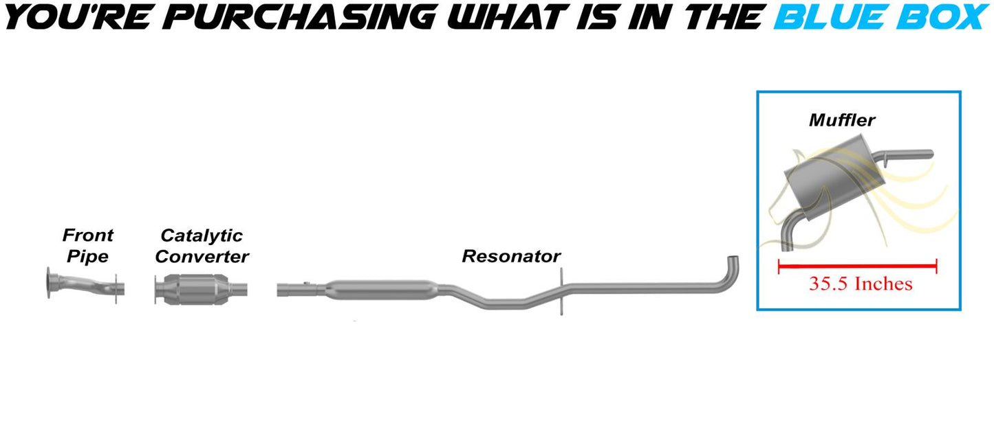 Exhaust Muffler for 2000-2005 3.8L Buick Lesabre & Park Avenue and Pontiac Bonneville