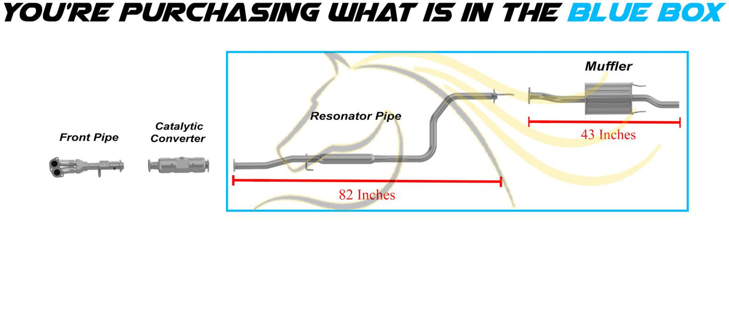 Resonator and Muffler Exhaust for 1999-2000 Honda Civic and Acura EL 1.6L