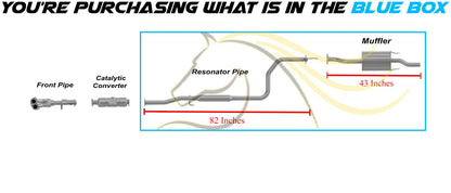 Resonator and Muffler Exhaust for 1999-2000 Honda Civic and Acura EL 1.6L