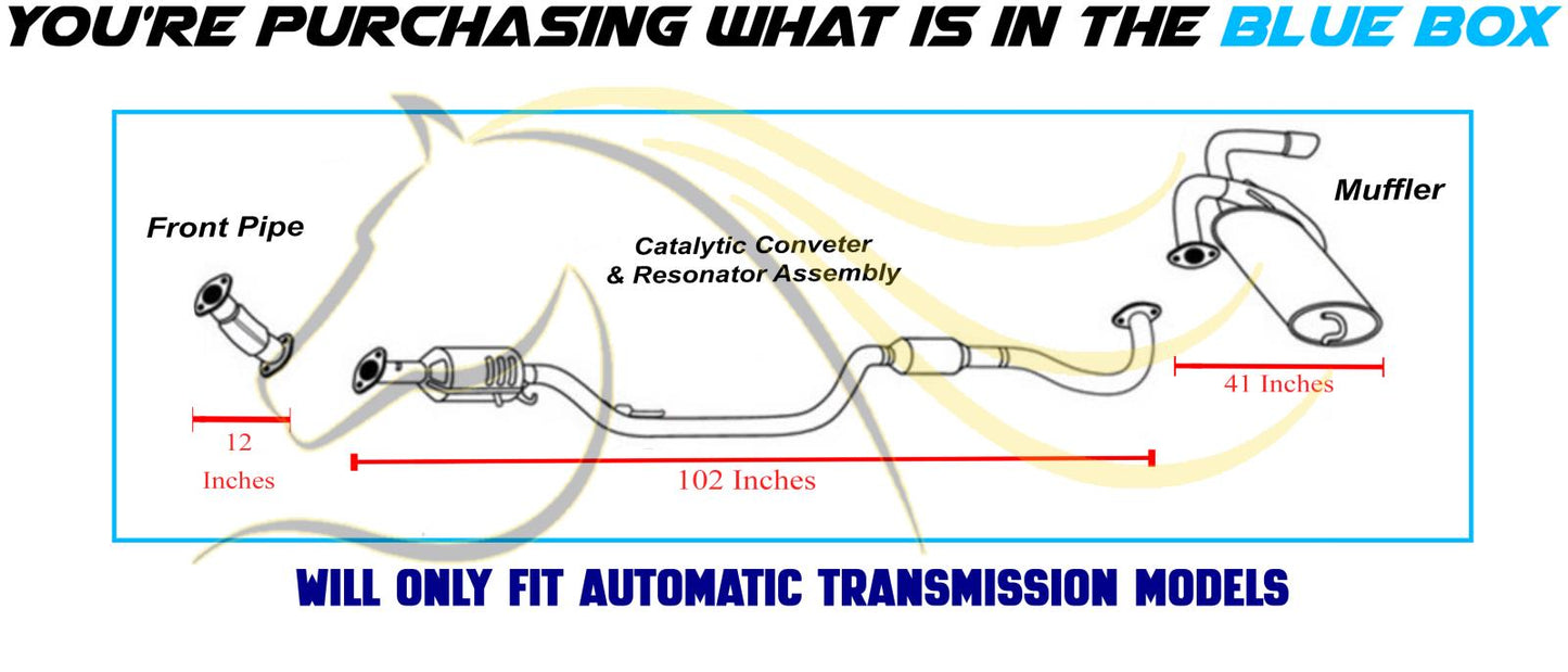 2016-2019 Outlander Sport 2.0L Complete Exhaust System with Catalytic - EPA Approved
