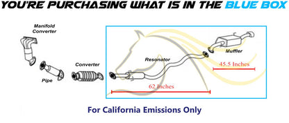 2010-2013 Kia Forte 2.0L Exhaust Resonator Pipe and Muffler