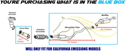 2010-2013 Kia Forte 2.0L Front Pipe Resonator and Muffler Exhaust Kit