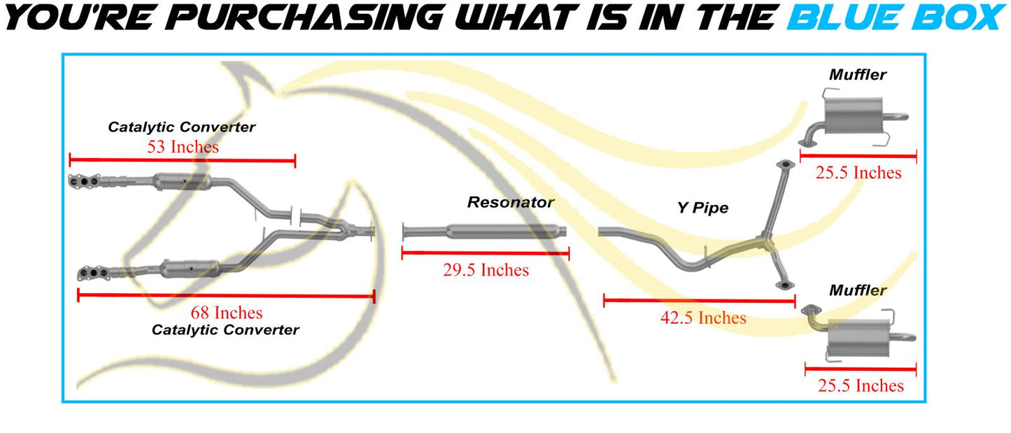 2010-2014 Subaru Tribeca 3.6L Complete Exhaust System with Catalytic
