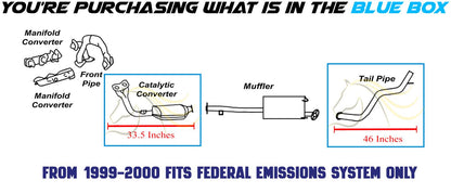 1996-2000 Toyota 4Runner 3.4L Catalytic Converter and Tail Pipe