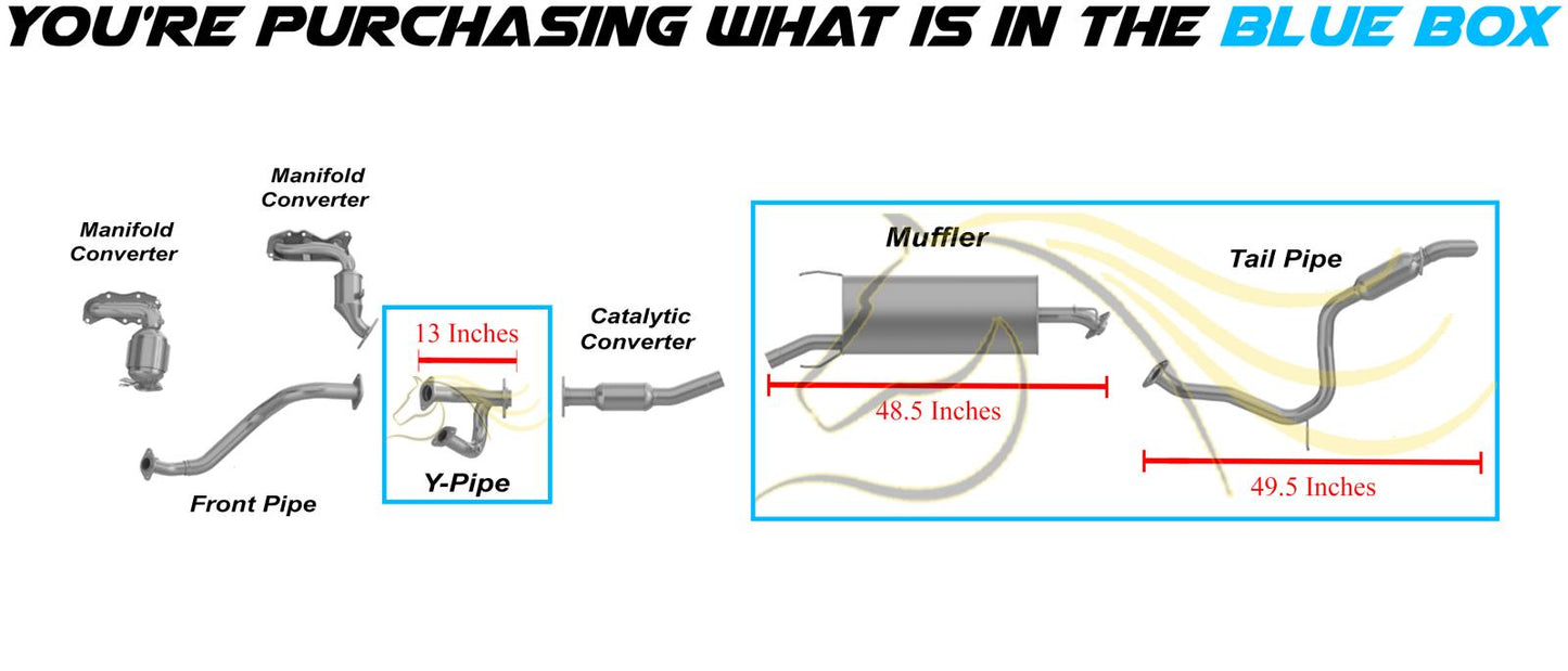 2006-2012 Toyota RAV4 3.5L Y-Pipe Muffler Resonator Exhaust System Kit
