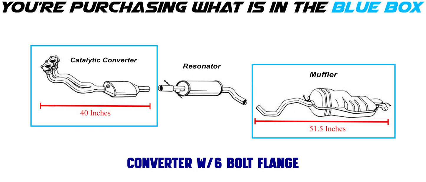 1998-2001 Volkswagen Beetle and 1999-2001 Golf 2.0L Exhaust Catalytic Resonator Kit with EPA-Approved
