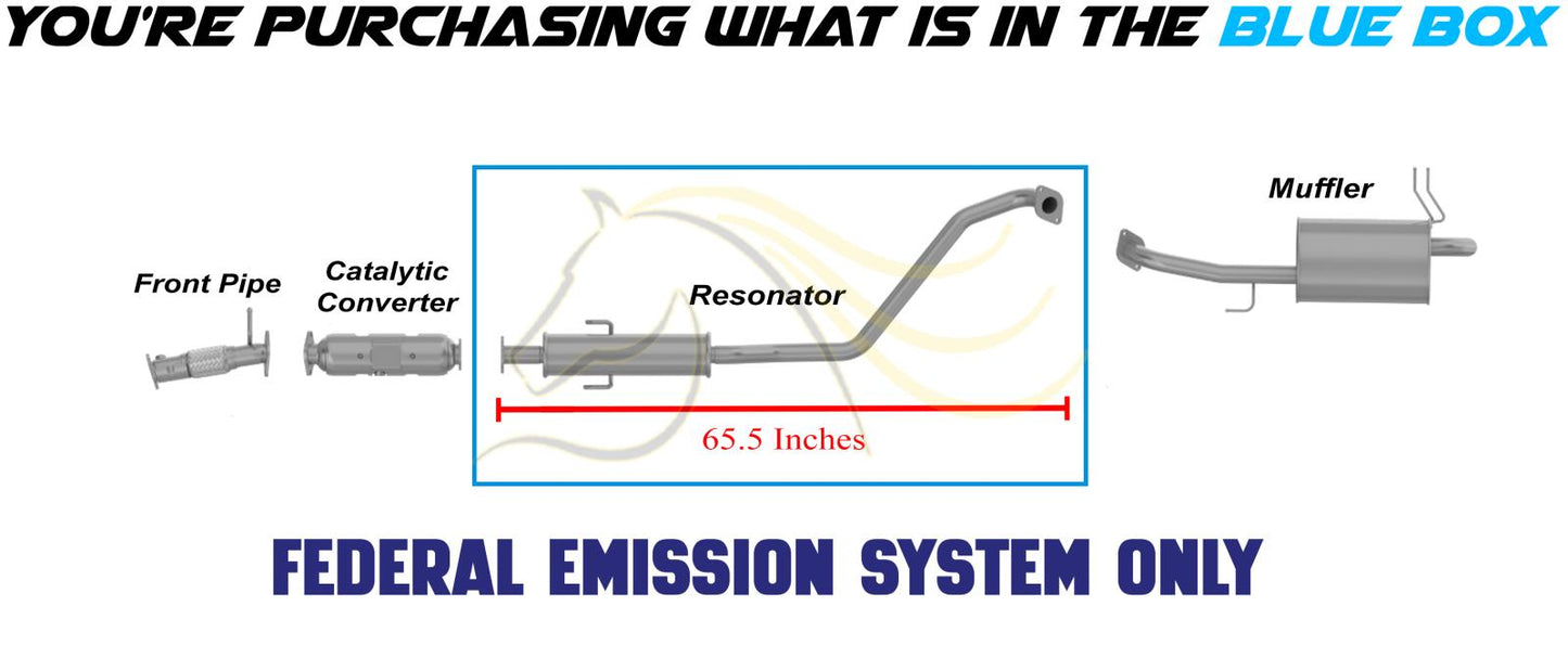 2010-2013 Kia Forte and Forte Koup 2.0L 2.4L Exhaust Resonator Pipe