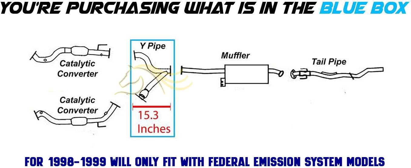 1998-2002 Honda Passport 3.2L Exhaust Y Pipe