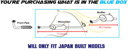 2010-2011 Honda CR-V 2.4L Resonator Pipe and Muffler Exhaust