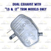 Exhaust Mufflers for 2013-2016 Chevrolet Malibu and Malibu Limited 2.5L