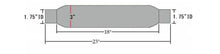 Universal Glass Pack Muffler Resonator 1.75" ID