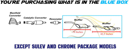 2012-2014 Volkswagen Passat 2.5L Center and Rear Mufflers