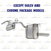 2012-2014 Volkswagen Passat 2.5L Center and Rear Mufflers