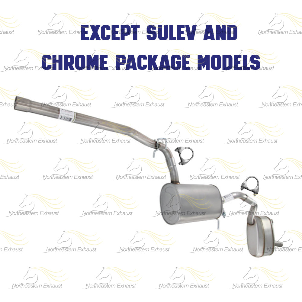 2012-2014 Volkswagen Passat 2.5L Center and Rear Mufflers
