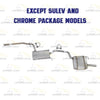 2012-2014 Volkswagen Passat 2.5L Center and Rear Mufflers