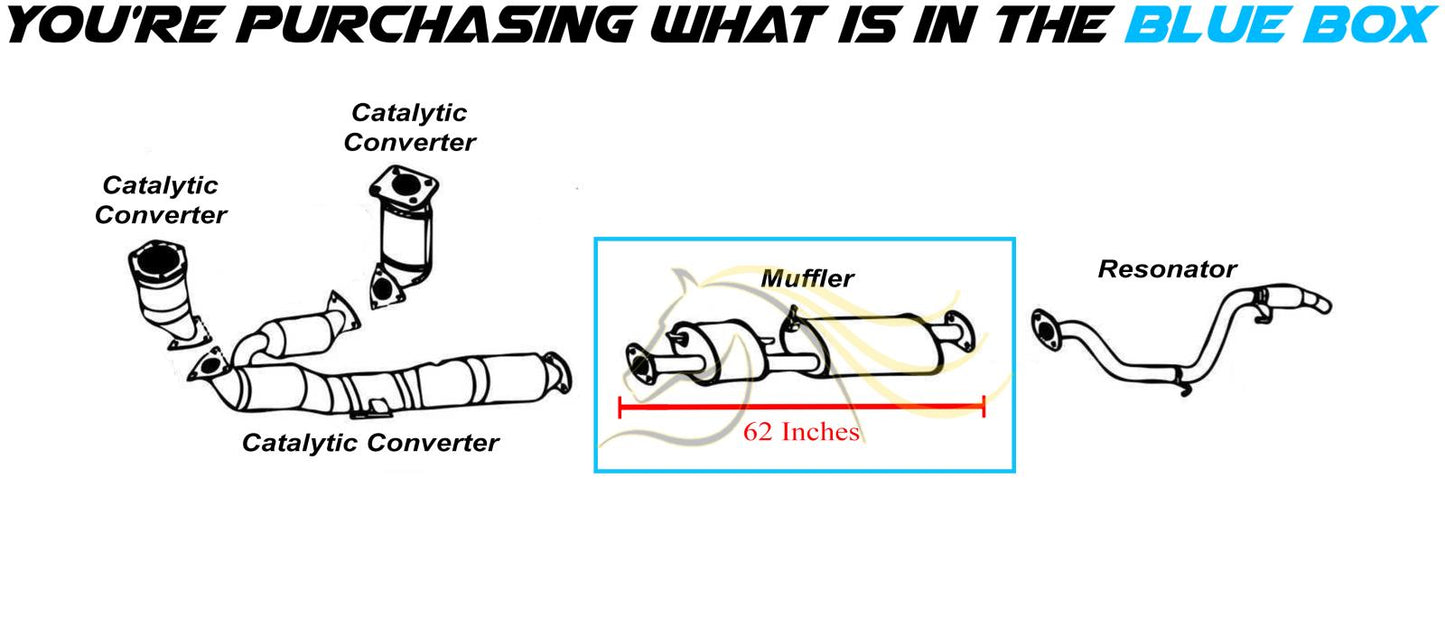 Exhaust Muffler Assembly for 2013 Infiniti JX35 and 2014-2016 Infiniti QX60 3.5L