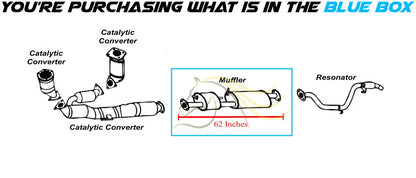Exhaust Muffler Assembly for 2013 Infiniti JX35 and 2014-2016 Infiniti QX60 3.5L