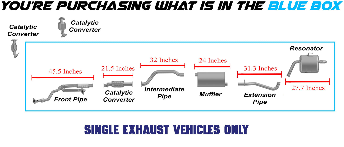 Exhaust System Kit for 2009-2015 Chevrolet Traverse | 2009-2010 Saturn Outlook | 2009-2017 Buick Enclave | 2009-2016 GMC Acadia | 3.6L