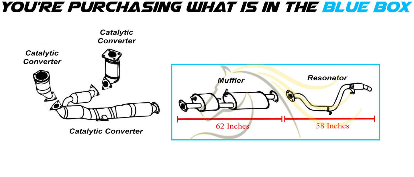 Muffler and Resonator for 2014-2016 Infiniti QX60 and 2013 JX35 3.5L