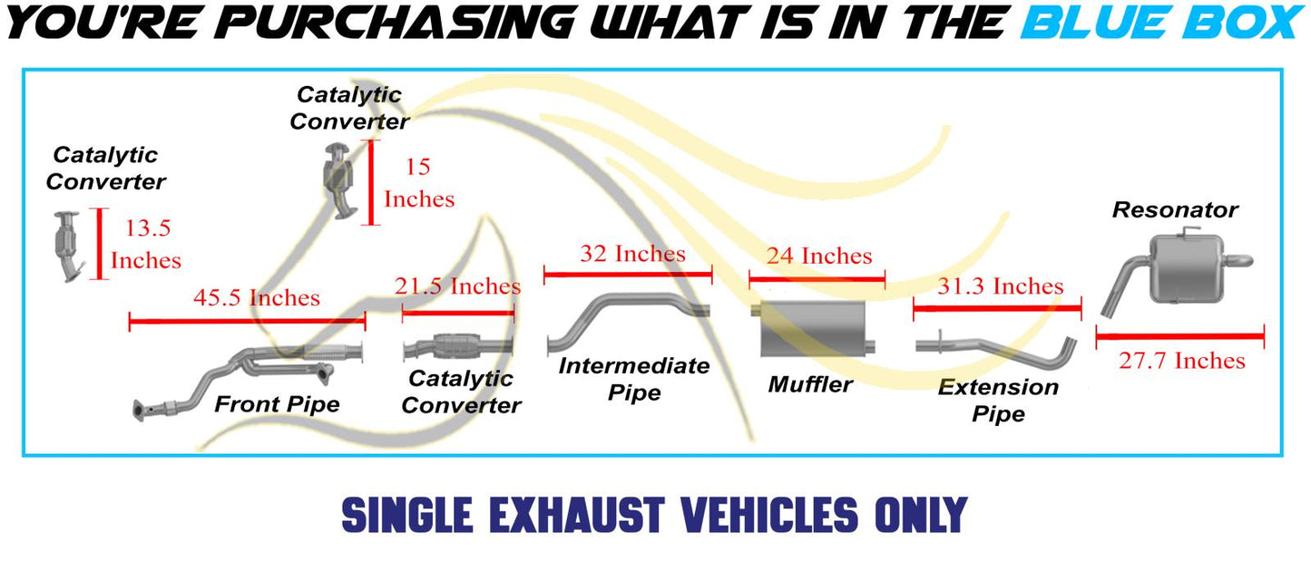 2009-2010 Saturn Outlook 3.6L Complete Exhaust System with Catalytic