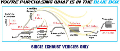 2009-2010 Saturn Outlook 3.6L Complete Exhaust System with Catalytic