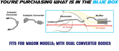 Resonator Pipe and Muffler Exhaust for 2000-2004 Subaru Legacy and Outback 2.5L