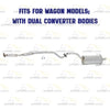 Resonator Pipe and Muffler Exhaust for 2000-2004 Subaru Legacy and Outback 2.5L