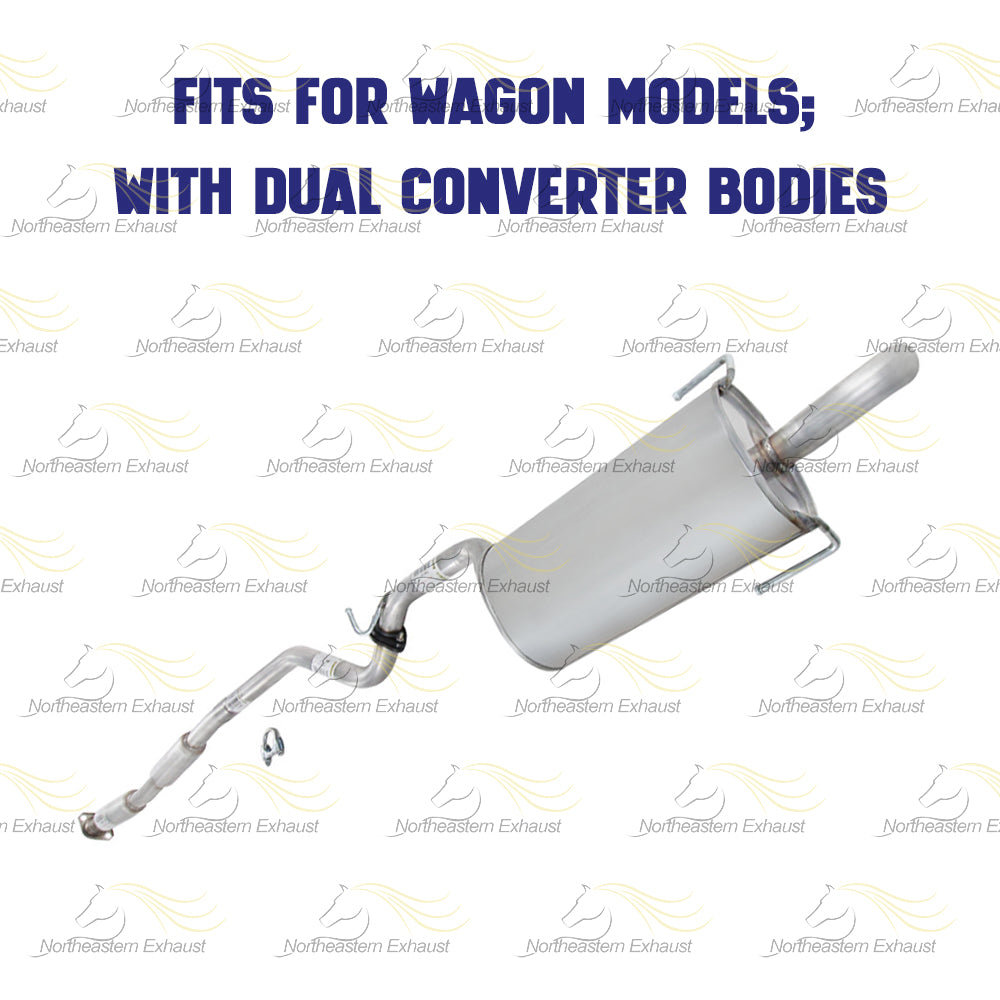 Resonator Pipe and Muffler Exhaust for 2000-2004 Subaru Legacy and Outback 2.5L