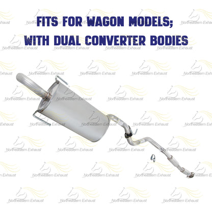 Resonator Pipe and Muffler Exhaust for 2000-2004 Subaru Legacy and Outback 2.5L