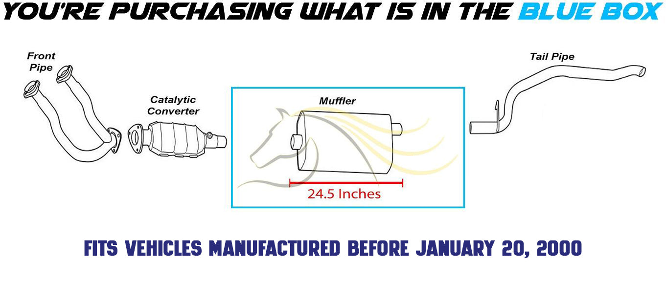 1996-2000 Jeep Cherokee 2.5L | 1996-1999 Jeep Cherokee 4.0L Exhaust Muffler