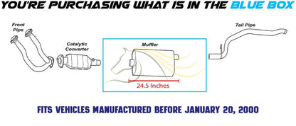 1996-2000 Jeep Cherokee 2.5L | 1996-1999 Jeep Cherokee 4.0L Exhaust Muffler