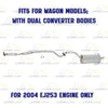 2000-2004 Subaru Legacy 2.5L Resonator and Muffler Exhaust System - Wagon Only