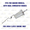 2000-2004 Subaru Legacy 2.5L Resonator and Muffler Exhaust System - Wagon Only