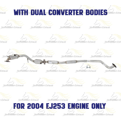 2000-2004 Subaru Legacy 2.5L Catalytic Converter and Resonator Pipe Exhaust System