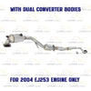2000-2004 Subaru Legacy 2.5L Catalytic Converter and Resonator Pipe Exhaust System