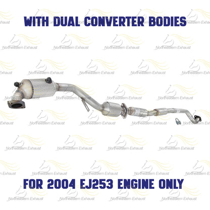 2000-2004 Subaru Legacy 2.5L Catalytic Converter and Resonator Pipe Exhaust System