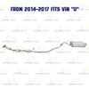 2014-2019 Toyota Corolla 1.8L Catalytic Converter and Muffler Exhaust System Kit