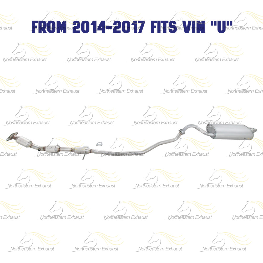 2014-2019 Toyota Corolla 1.8L Catalytic Converter and Muffler Exhaust System Kit