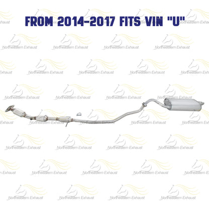 2014-2019 Toyota Corolla 1.8L Catalytic Converter and Muffler Exhaust System Kit