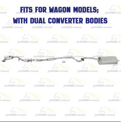 2000 Subaru Outback 2.5L Catalytic, Resonator and Muffler Exhaust System