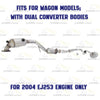 2000-2004 Subaru Legacy 2.5L Catalytic, Resonator and Muffler Exhaust System - For Wagon