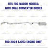 2000-2004 Subaru Legacy 2.5L Catalytic, Resonator and Muffler Exhaust System - For Wagon