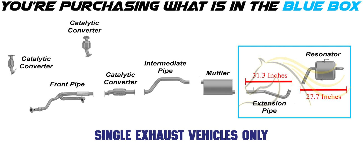 Extension and Resonator Pipe for 2009-2017 Chevrolet Traverse and 2007-2010 Saturn Outlook 3.6L
