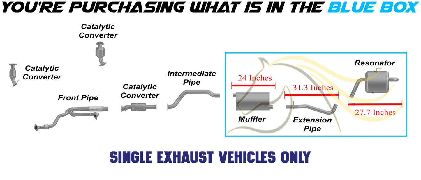 2015-2016 GMC Acadia 3.6L Muffler, Extension and Resonator Pipe Exhaust System